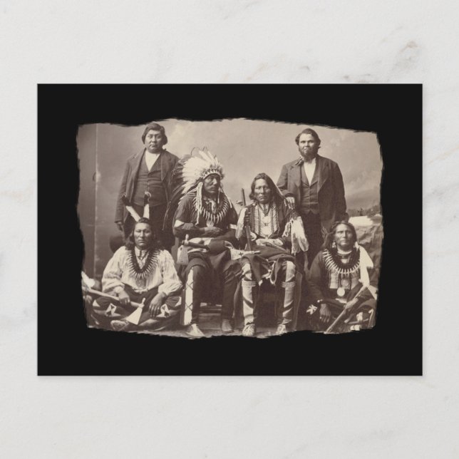 Vintage Native American Bannock Vykort (Framsida)