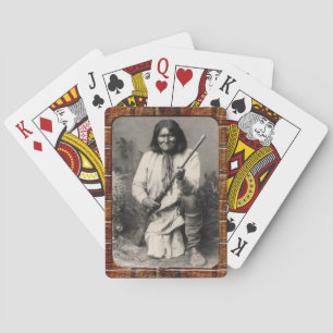 Vintage Native American Geronimo Apache Spelar Ca Spel Kort