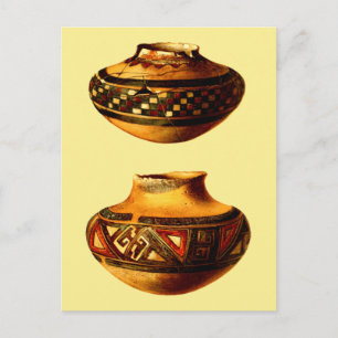 Vintage Native American Hopi Southwest Art Vykort