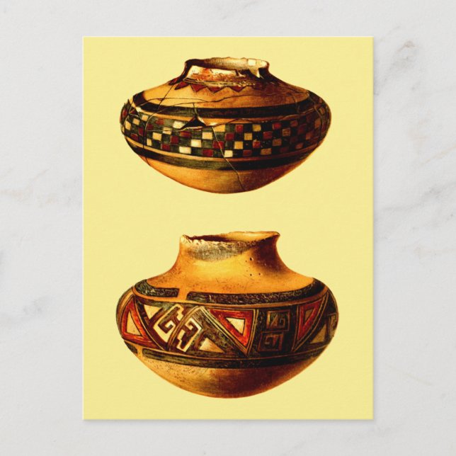 Vintage Native American Hopi Southwest Art Vykort (Framsida)