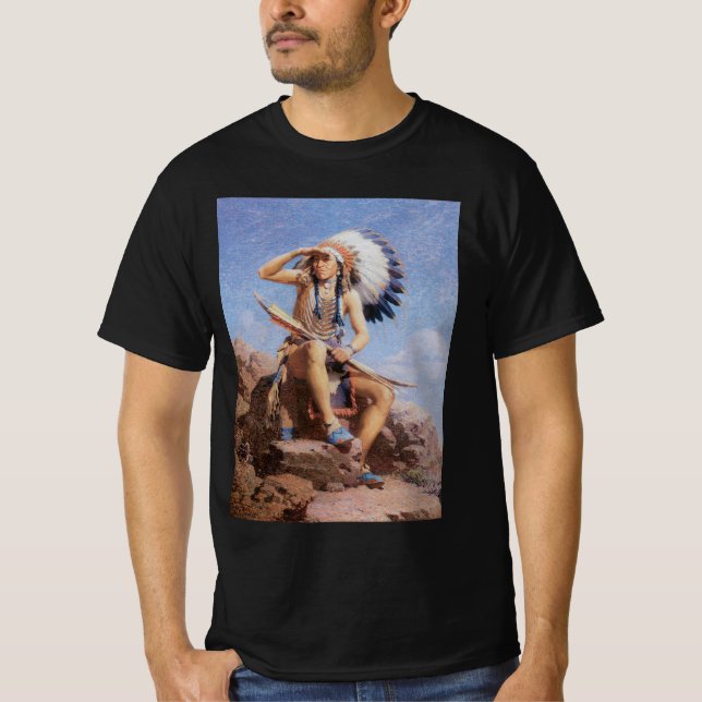 Vintage Native American Indian, The Scout av Leigh Tee (Framsida)
