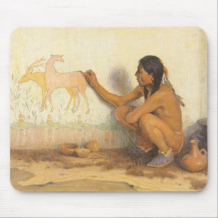 Vintage Native American, indiansk konstnär av Cous Musmatta