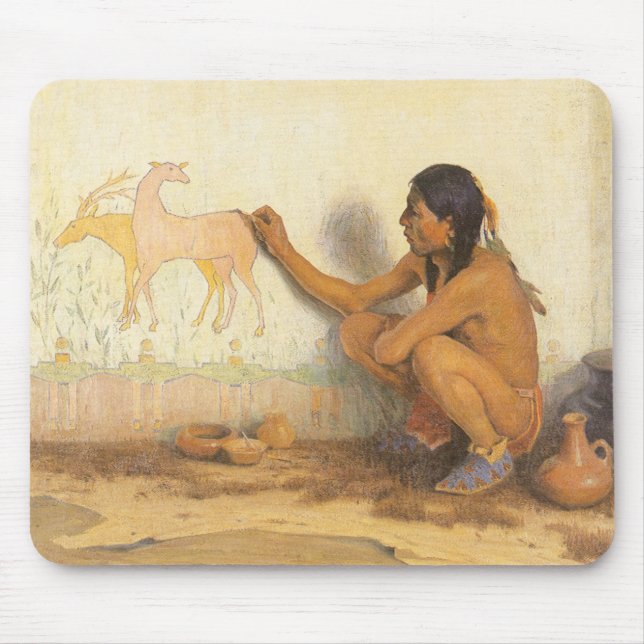 Vintage Native American, indiansk konstnär av Cous Musmatta (Framsidan)