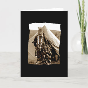 Vintage Native American Lakota Dancer Kort