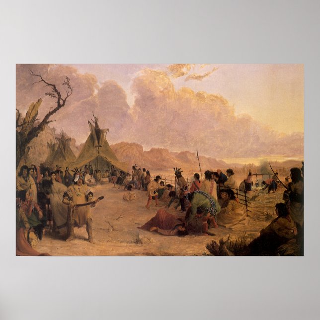 Vintage Native American, Medicine Dance by Eastman Poster (Framsidan)