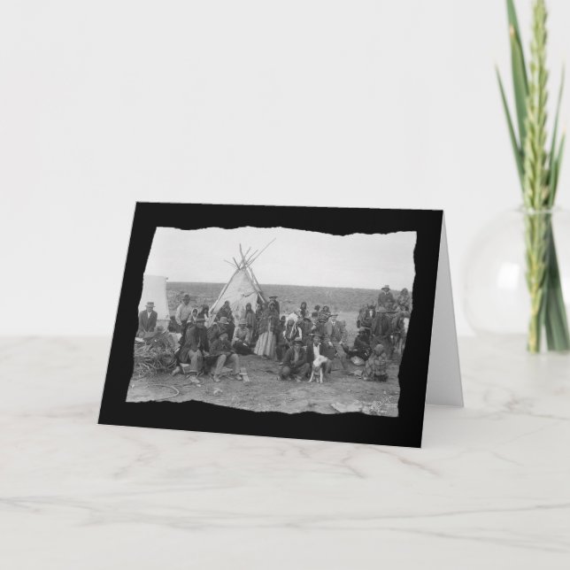 Vintage Native American Paiute Kort (Framsida)