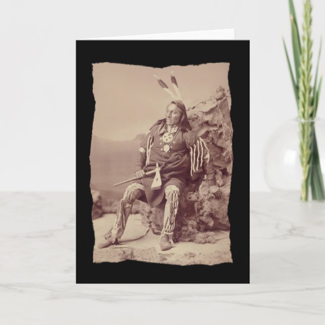 Vintage Native American Ponka Big Chief Kort (Framsida)