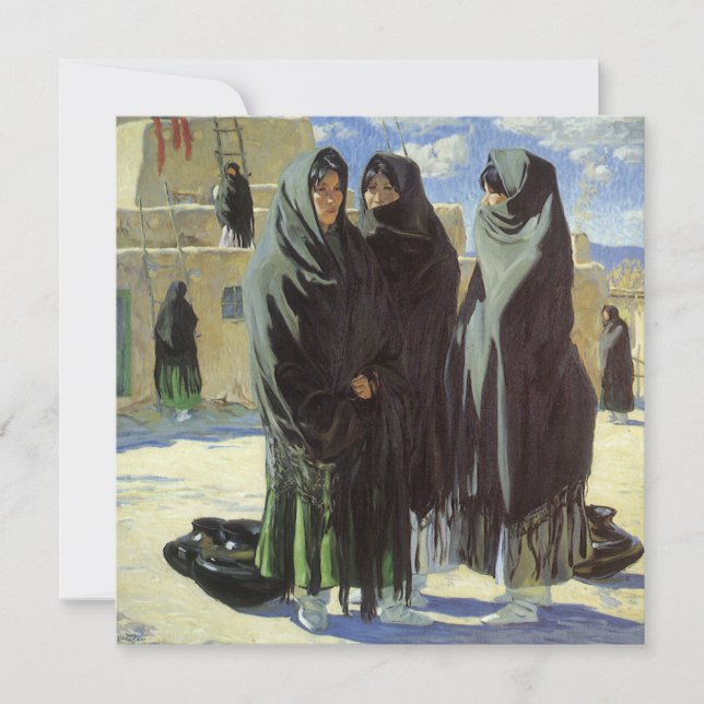 Vintage Native American, Taos Girls av Walter Ufer (Framsida)