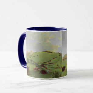 Vintage Native Americans, Buffalo Chase av Catlin Mugg