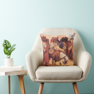 Vintage Native Americans Buffalo Dancer av Cassidy Kudde