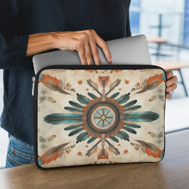 Vintage Native Feather Retro Dream Catcher Mönster Laptop Fodral