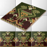 Vintage Native Indian Southwest Mönster Kakelplatta<br><div class="desc">Det här är ett digitalt utökat tryck av vintagen 1905-1915,  stilized Native Indian påverkade sydvästra gräns mönster.</div>