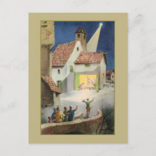 Vintage Nativitetscen, Betlehem-stjärnan Vykort