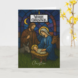 Vintage Nativitetscen God jul Kort