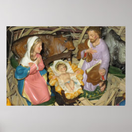 Vintage Nativitetshanterare Scenjulen Poster