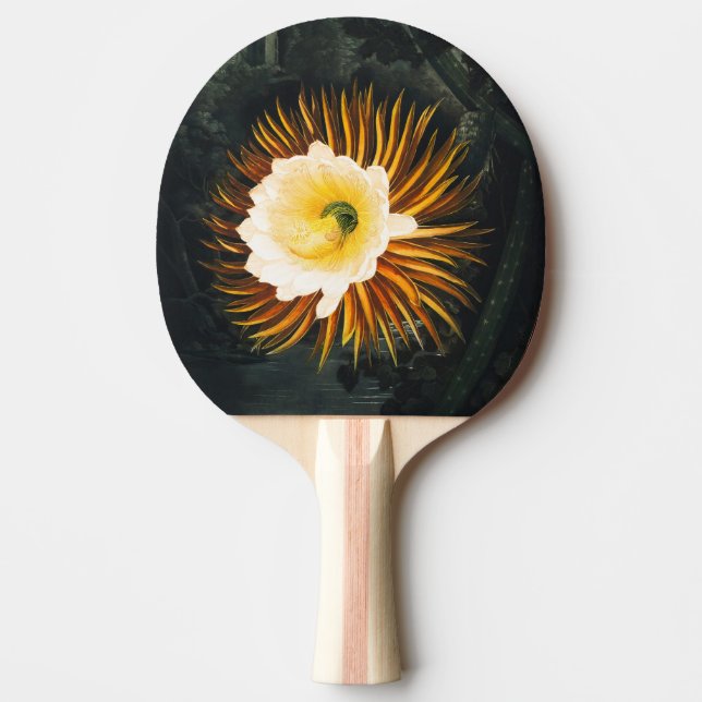 Vintage Nattblommande Cereus gotisk konst Pingisracket (Framsidan)