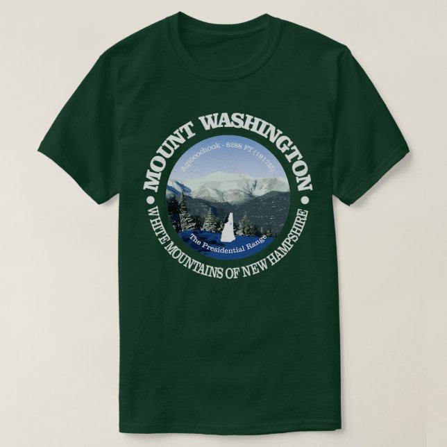 Vintage Natur Mount Washington Hiking Mountain T Shirt (Design framsida)