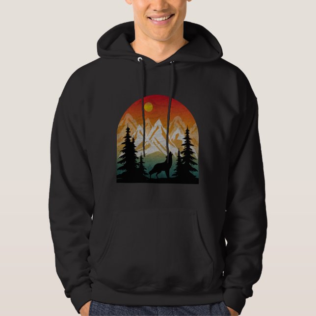 Vintage Natur Varg Hoodie (Framsida)