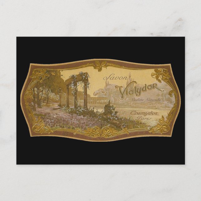 Vintage naturlig tvålreklam vykort (Framsida)