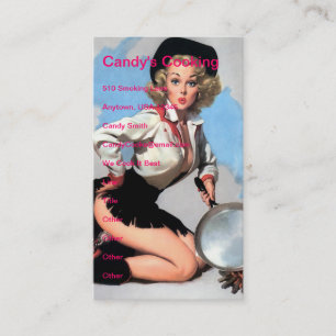 Vintage Naughty Cook Visitkort