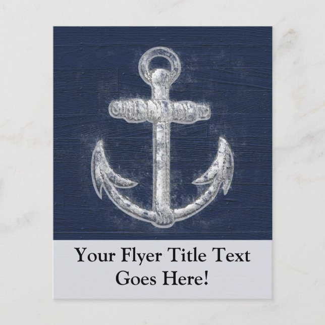 Vintage Nautical Anchor Flygblad (Framsidan)