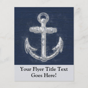 Vintage Nautical Anchor Flygblad
