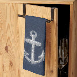 Vintage Nautical Anchor Kökshandduk