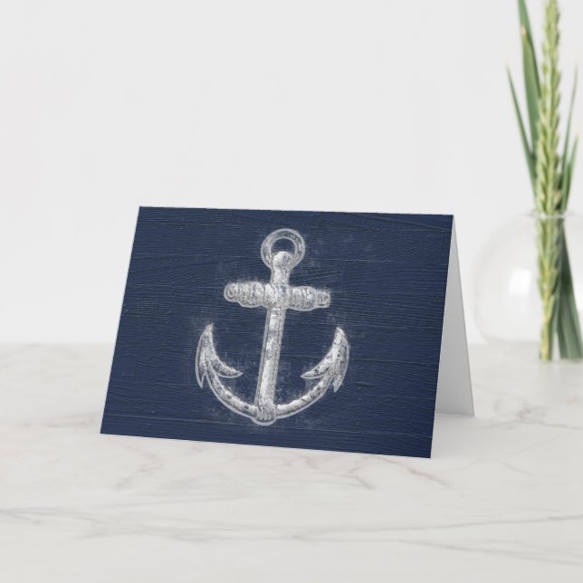 Vintage Nautical Anchor Kort (Framsida)