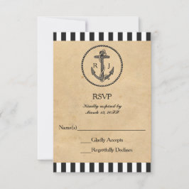 Vintage Nautical Anchor - OSA Responcard Kort