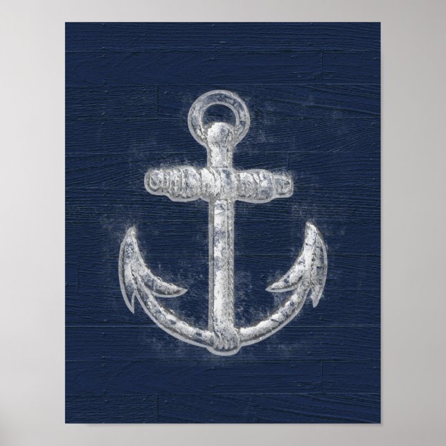 Vintage Nautical Anchor Poster (Framsidan)