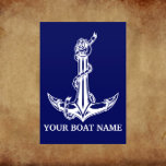 Vintage Nautical Anchor Rope Boat Namn<br><div class="desc">Vintage Nautical Anchor Rope Boat Namn Design for Boat Älskare.</div>