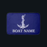 Vintage Nautical Anchor Rope Boat Namn Badrumsmatta<br><div class="desc">Vintage Nautical Anchor Rope Boat Namn Produkt för Boat Älskare.</div>