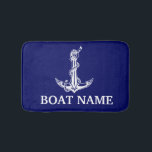 Vintage Nautical Anchor Rope Boat Namn Badrumsmatta<br><div class="desc">Vintage Nautical Anchor Rope Boat Namn Produkt för Boat Älskare.</div>