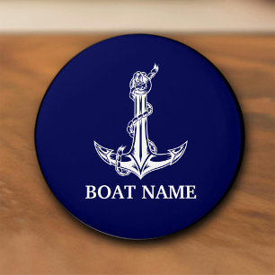 Vintage Nautical Anchor Rope Boat Namn Knopp