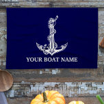 Vintage Nautical Anchor Rope Boat Namn Kökshandduk<br><div class="desc">Vintage Nautical Anchor Rope Boat Namn Design for Boat Älskare.</div>