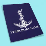 Vintage Nautical Anchor Rope Boat Namn Poster<br><div class="desc">Vintage Nautical Anchor Rope Boat Namn Design for Boat Älskare.</div>