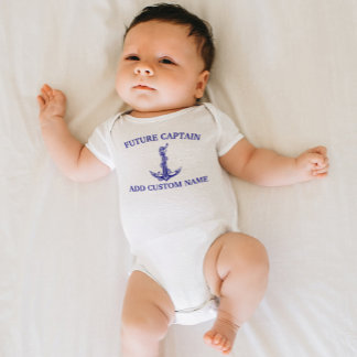Vintage Nautical Anchor Rope Future Kapten Namn T Shirt