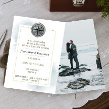 Vintage Nautical Compass Photo Bröllop