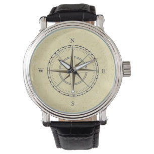 Vintage Nautical Compass Ro Elfenbenskusten Armbandsur