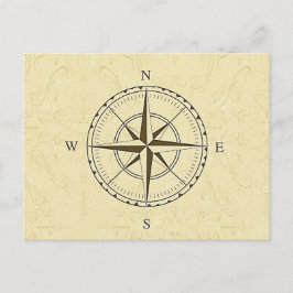 Vintage Nautical Compass Ro Elfenbenskusten Vykort