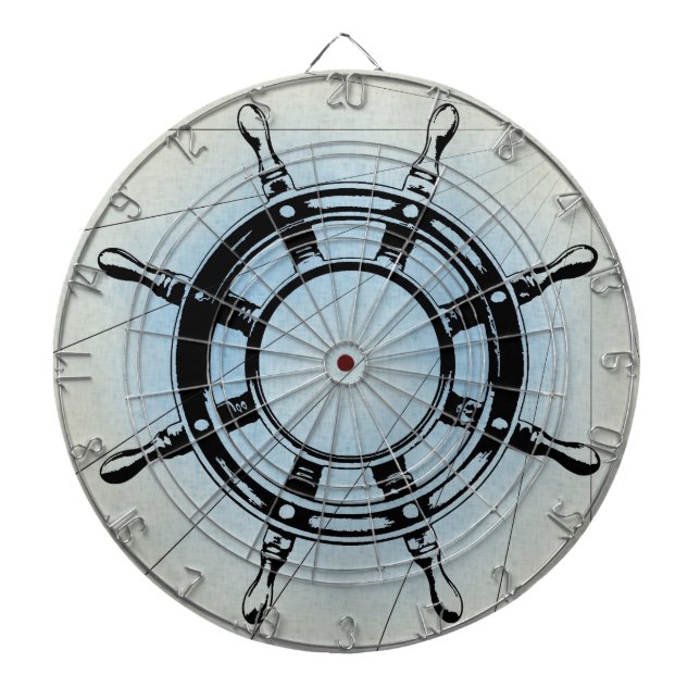 Vintage Nautical Frakts Wheel for Navigation Darttavla (Framsidan)