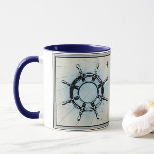 Vintage Nautical Frakts Wheel for Navigation Mugg