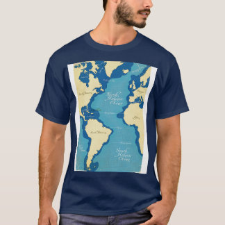 Vintage Nautical Karta T Shirt