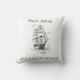 Vintage Nautical Pillow Kudde