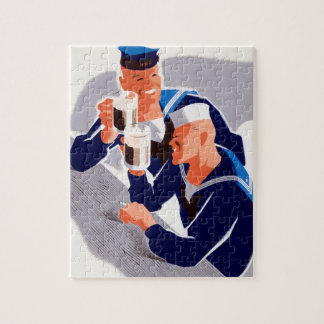 Vintage Nautical Sailors Art Pussel