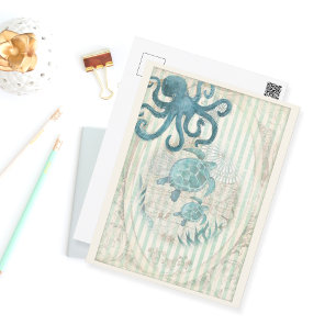 Vintage Nautical Sea Creates Vykort