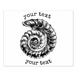 Vintage Nautical Spiral Snäcka med Anpassningsbar Stämpel