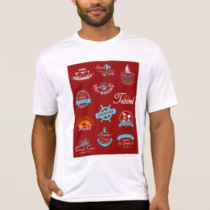 Vintage nautisk resemärke kollektion t shirt