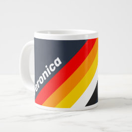 Vintage nautiska hamnsränder med namn jumbo mugg
