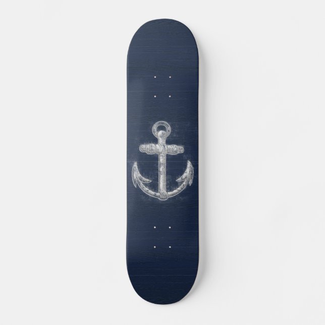Vintage nautiskt ankare skateboard bräda 19,5 cm (Framsida)